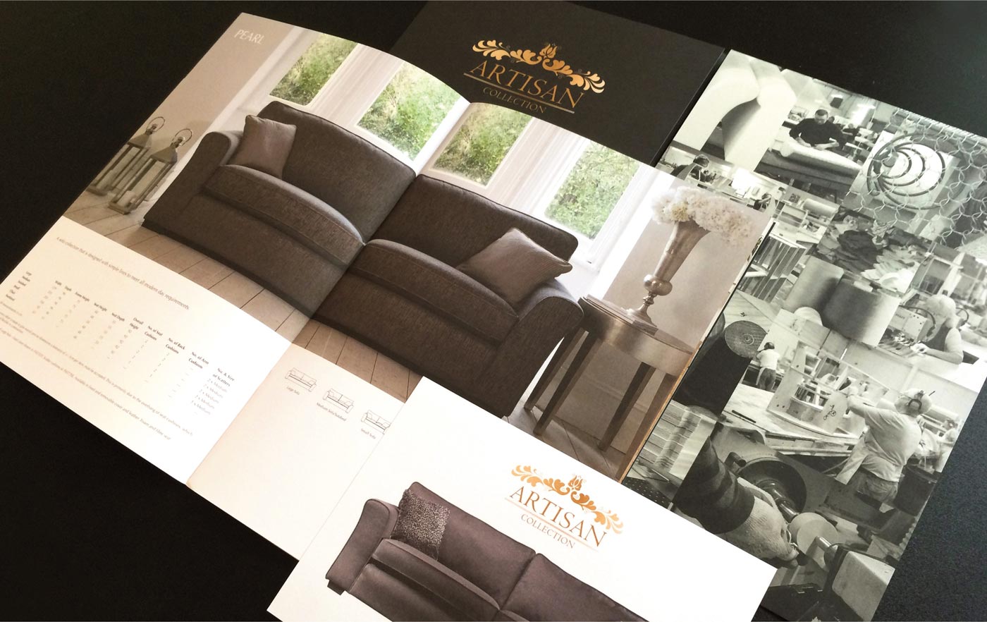 Exclusive sofa range sales support brochure