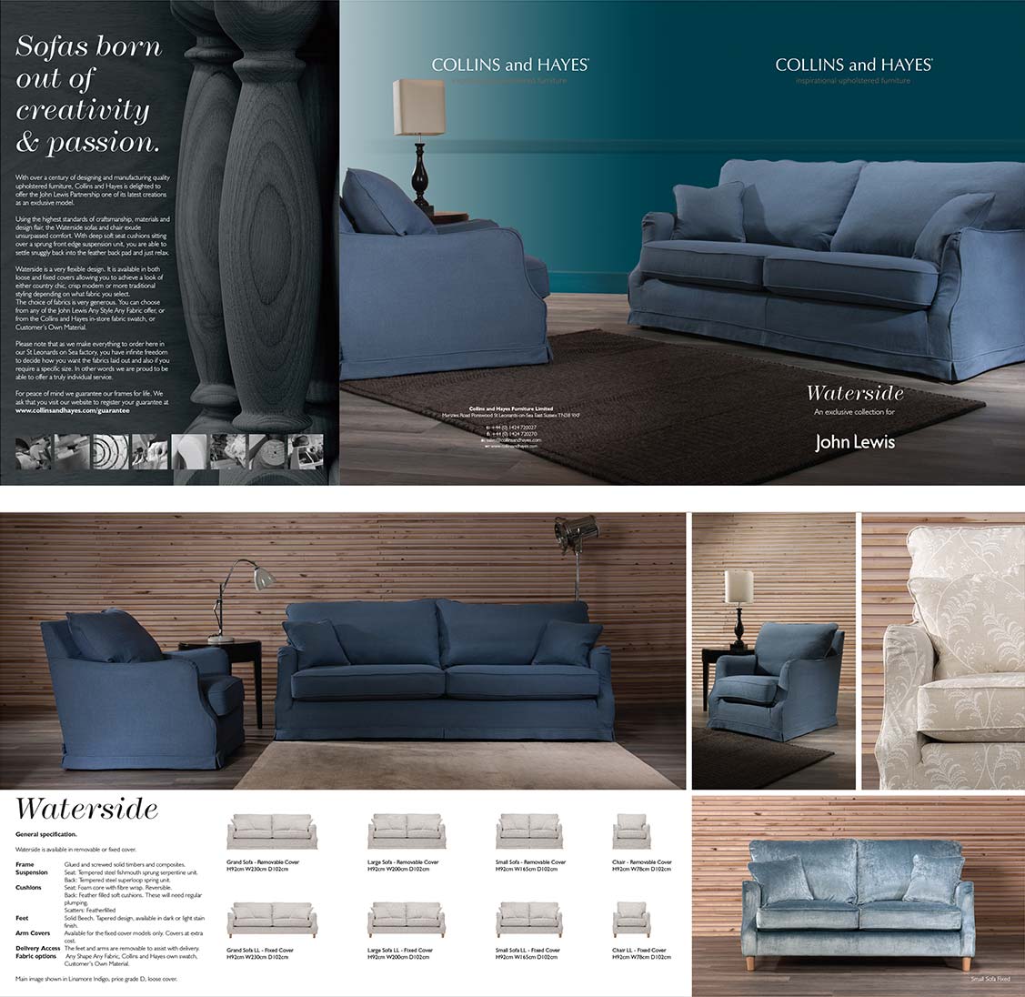 Exclusive sofa range for John Lewis Store
